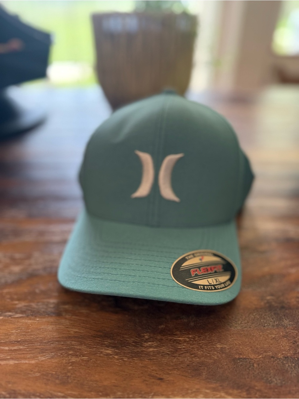 Hurley Teal Flexfit Logo Hat